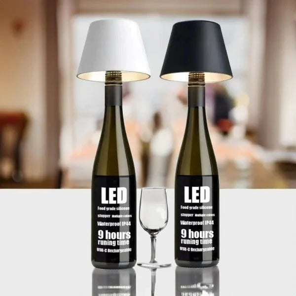DIY Rechargeable Wine Bottle Table Lamp