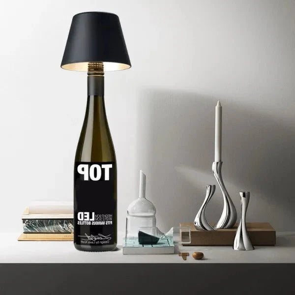 DIY Rechargeable Wine Bottle Table Lamp