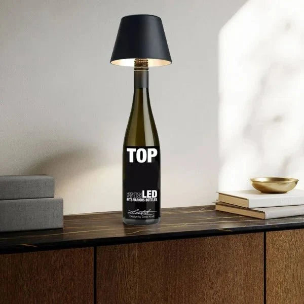 DIY Rechargeable Wine Bottle Table Lamp