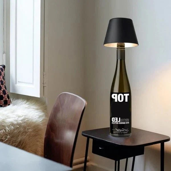 DIY Rechargeable Wine Bottle Table Lamp