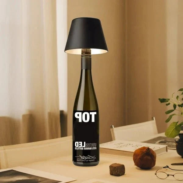 DIY Rechargeable Wine Bottle Table Lamp