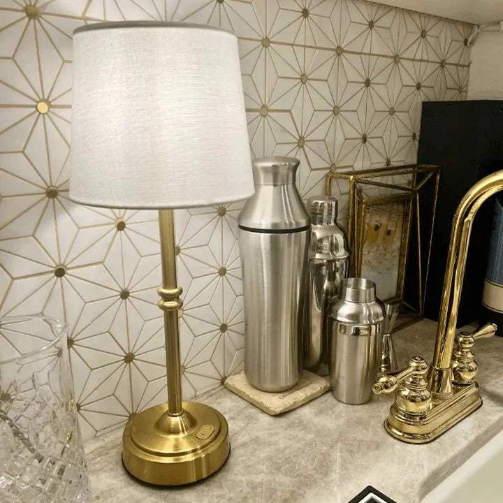 Wireless Retro Fabric LED Table Lamp