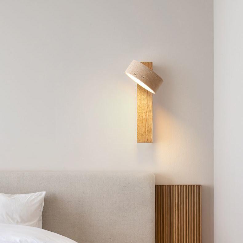 Wabi Sabi Travertine Wall Lamp Broken White