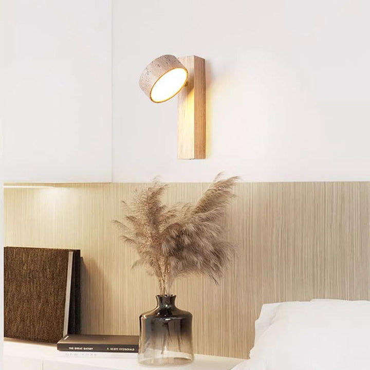 Wabi Sabi Travertine Wall Lamp Broken White