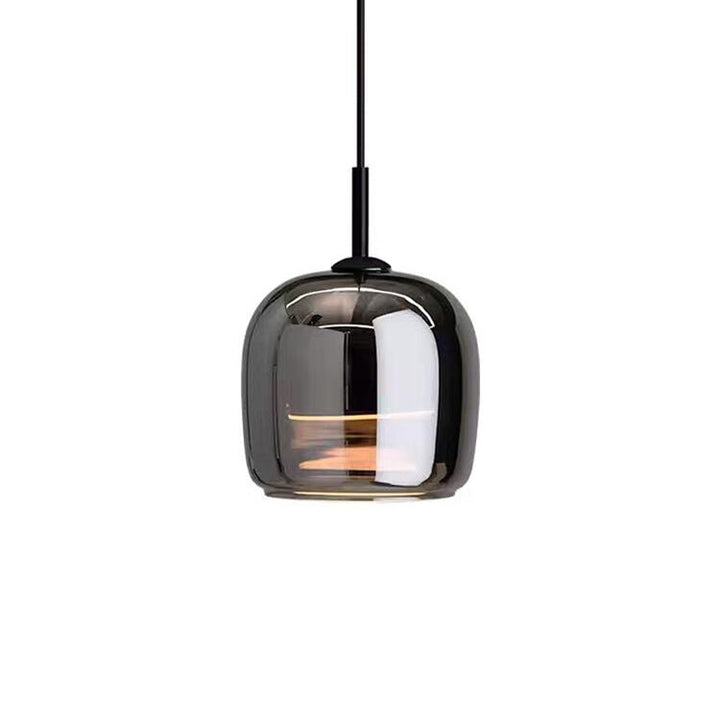 Scandinavian Black Glass Pendant Light