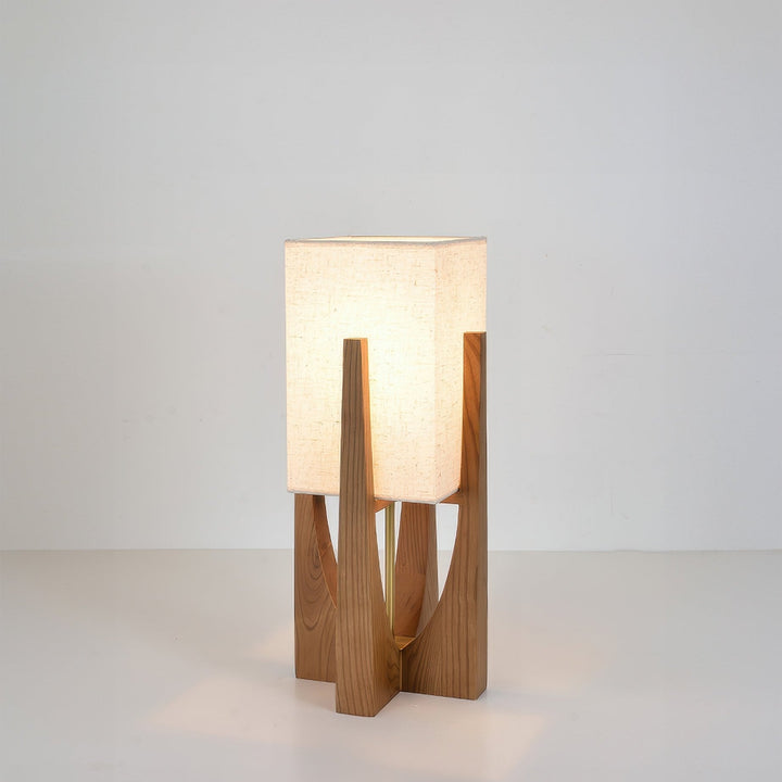 Japanese style walnut floor lamp simple solid wood lamp