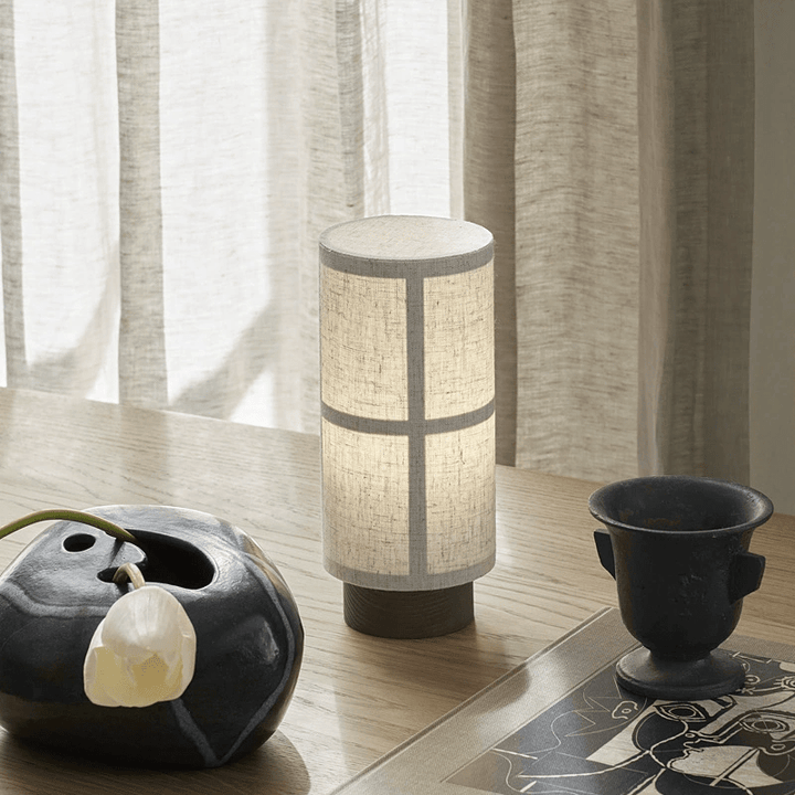 Japanese Silk Table Lamp