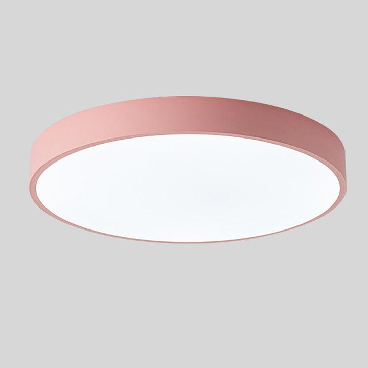 Scandinavian Wooden Macaron Round Ceiling Lamp