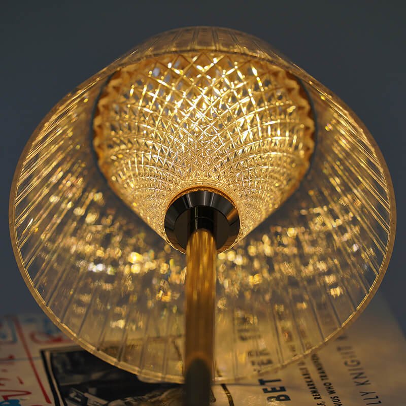 Wireless Table Lamp in Crystal Metal