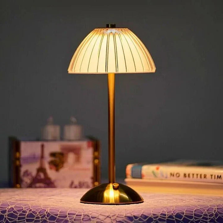 Wireless Table Lamp in Crystal Metal