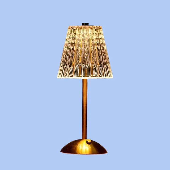 Wireless Table Lamp in Crystal Metal