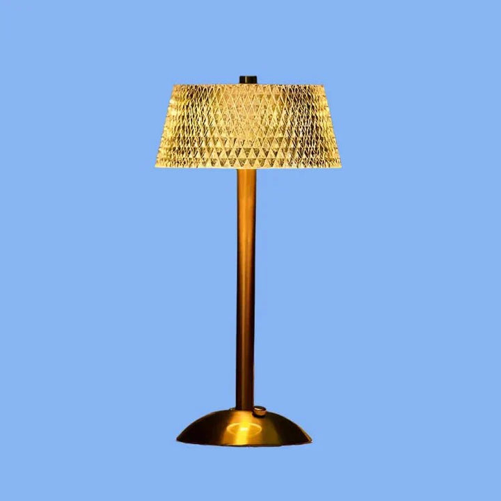 Wireless Table Lamp in Crystal Metal