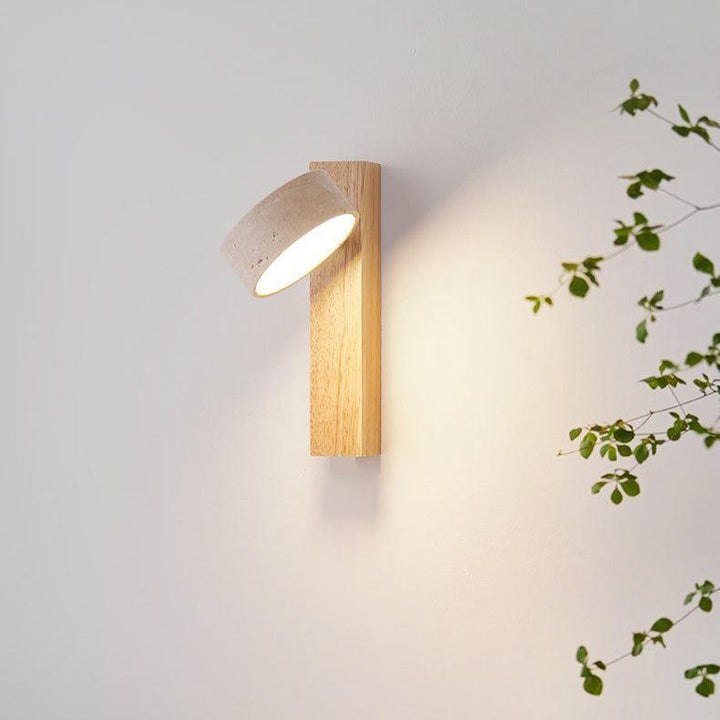 Wabi Sabi Travertine Wall Lamp Broken White