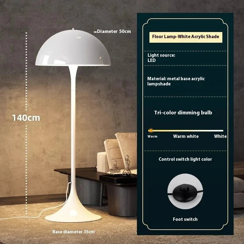 Scandinavian Danish Design LED Mushroom Floor Lamp