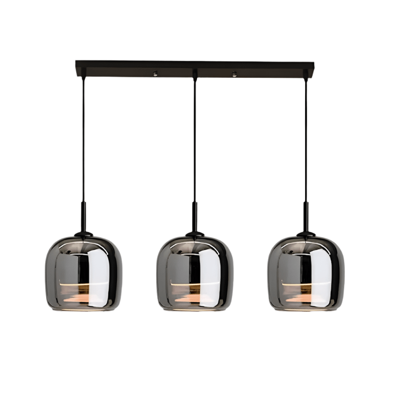 Scandinavian Black Glass Pendant Light