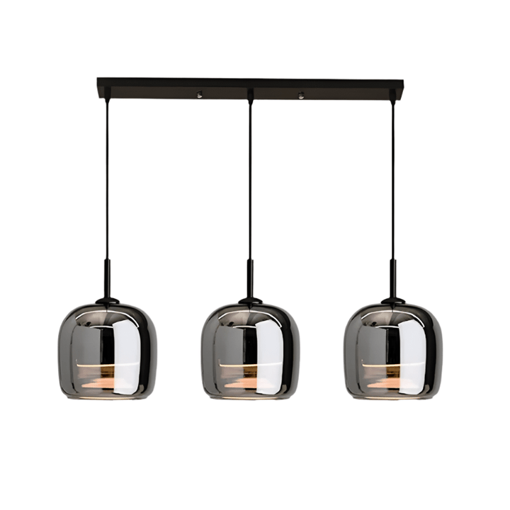 Scandinavian Black Glass Pendant Light