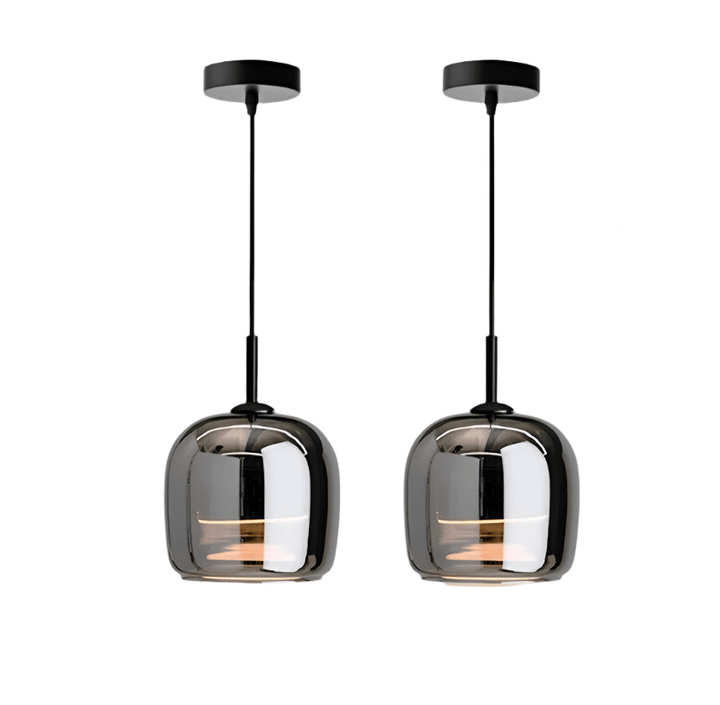 Scandinavian Black Glass Pendant Light