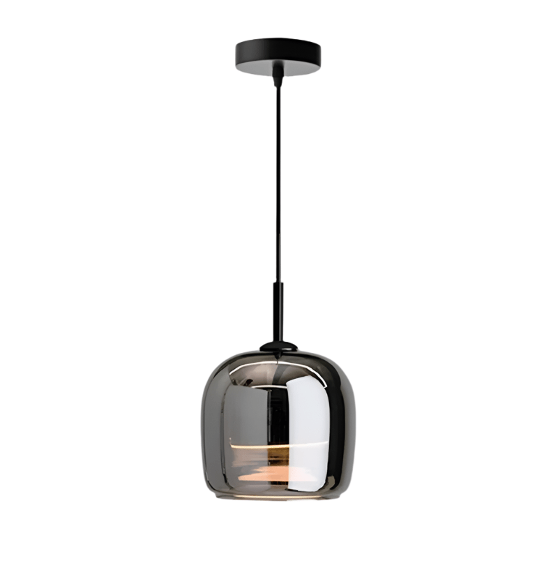 Scandinavian Black Glass Pendant Light