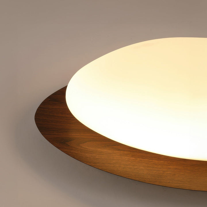 Scandinavian Pebble Wood Grain Ceiling Lamp