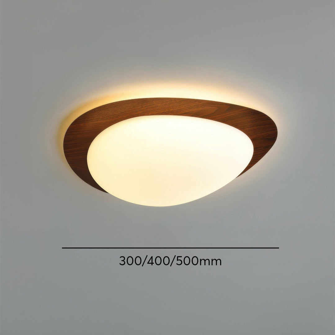 Scandinavian Pebble Wood Grain Ceiling Lamp