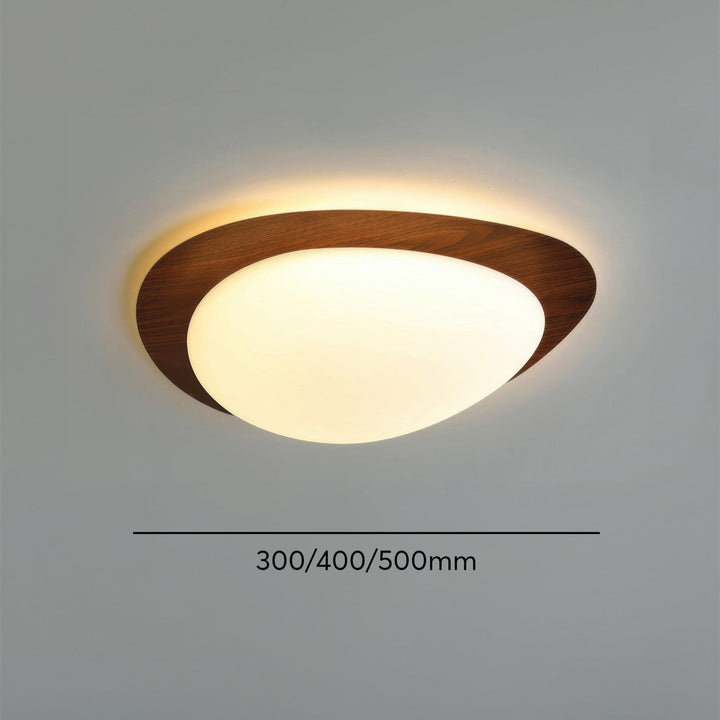 Scandinavian Pebble Wood Grain Ceiling Lamp
