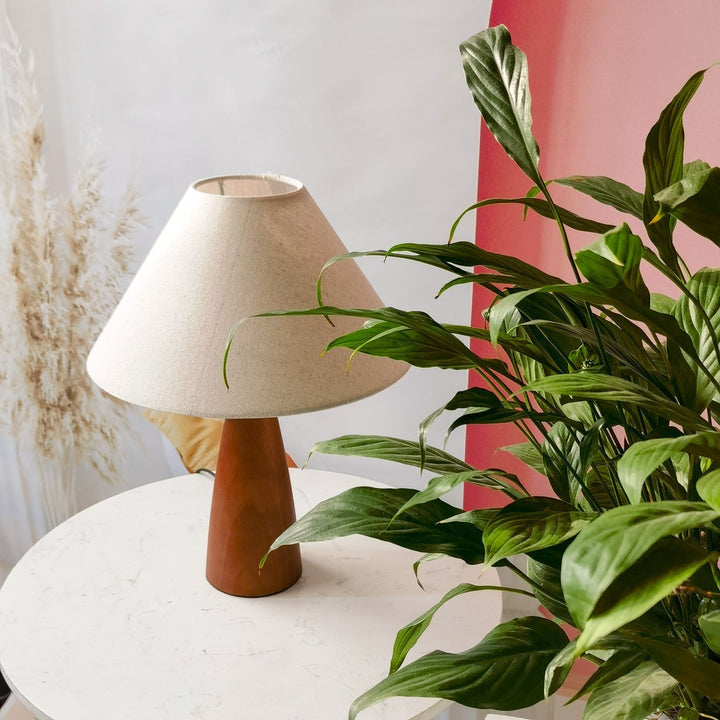 Solid Wood Table Lamp in Century Style